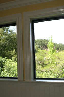 Guest house bedroom windows